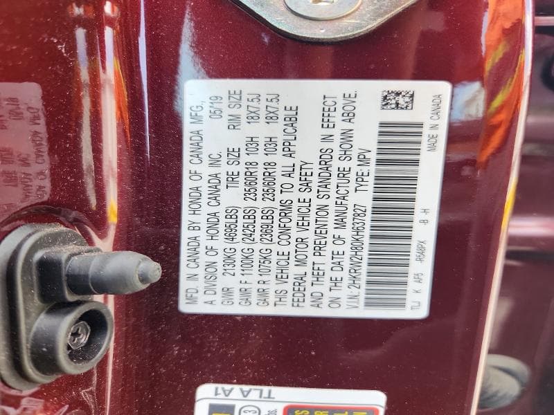 2019 HONDA CR-V EXL 13