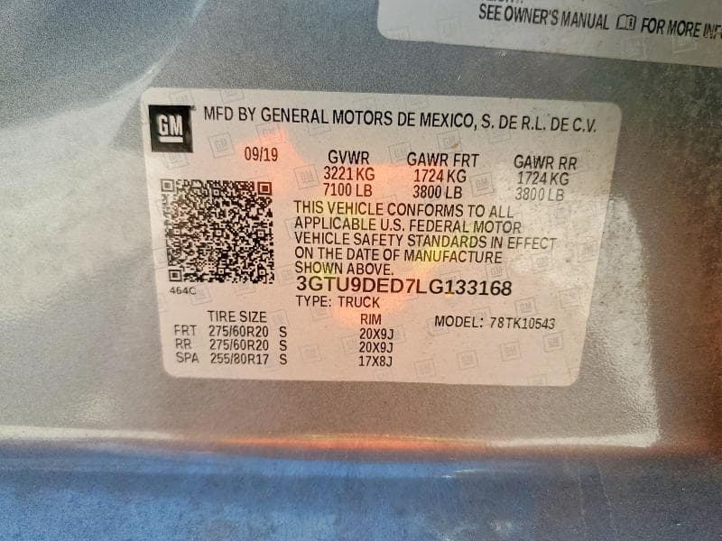 2020 GMC SIERRA K1500 SLT 13