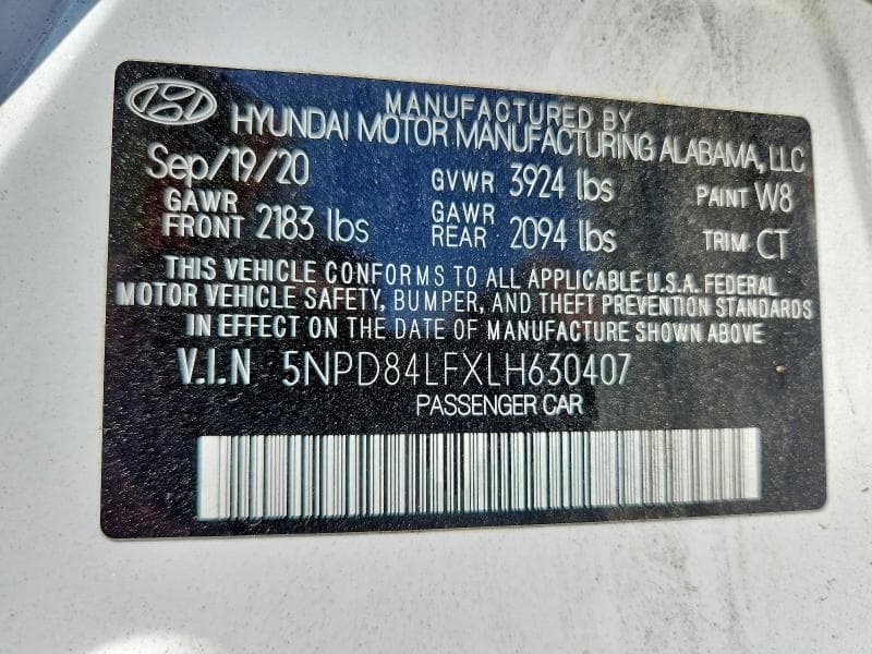 2020 HYUNDAI ELANTRA SEL 12