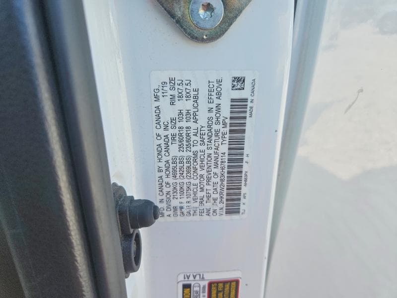 2019 HONDA CR-V EXL 14