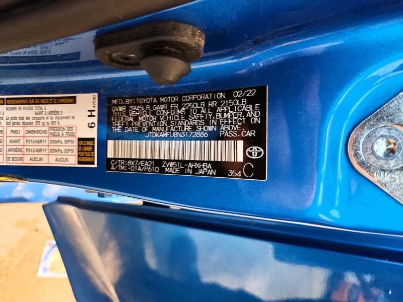2022 TOYOTA PRIUS LIMITED 12