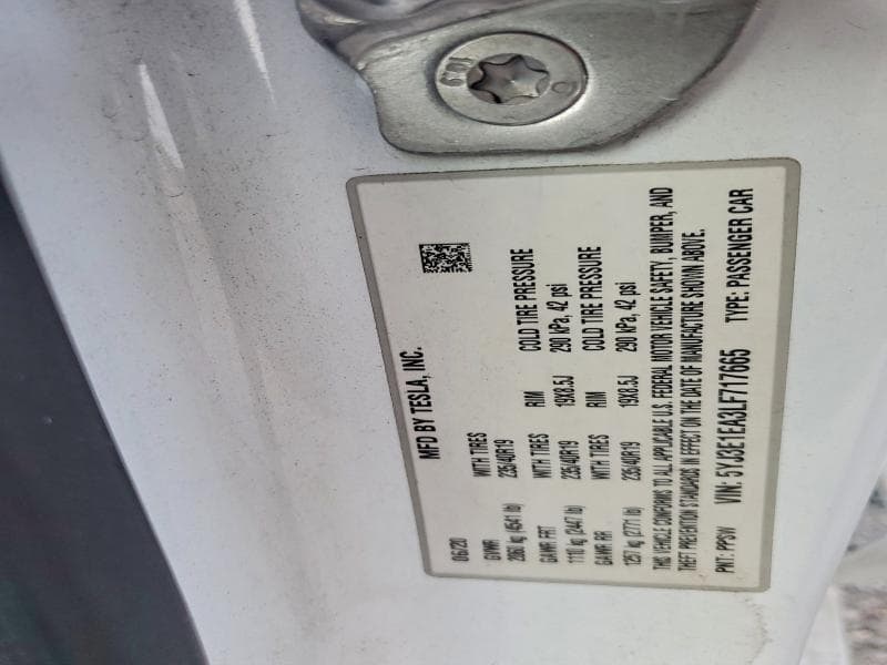 2020 TESLA MODEL 3 12