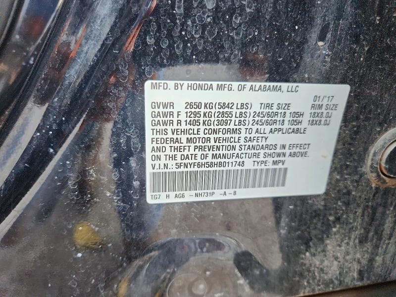 2017 HONDA PILOT EXL 13