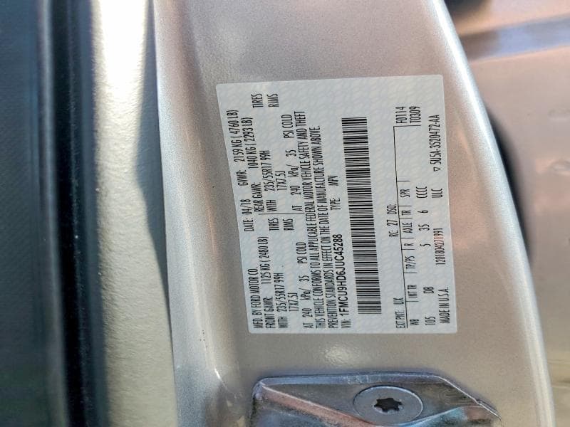 2018 FORD ESCAPE SEL 13