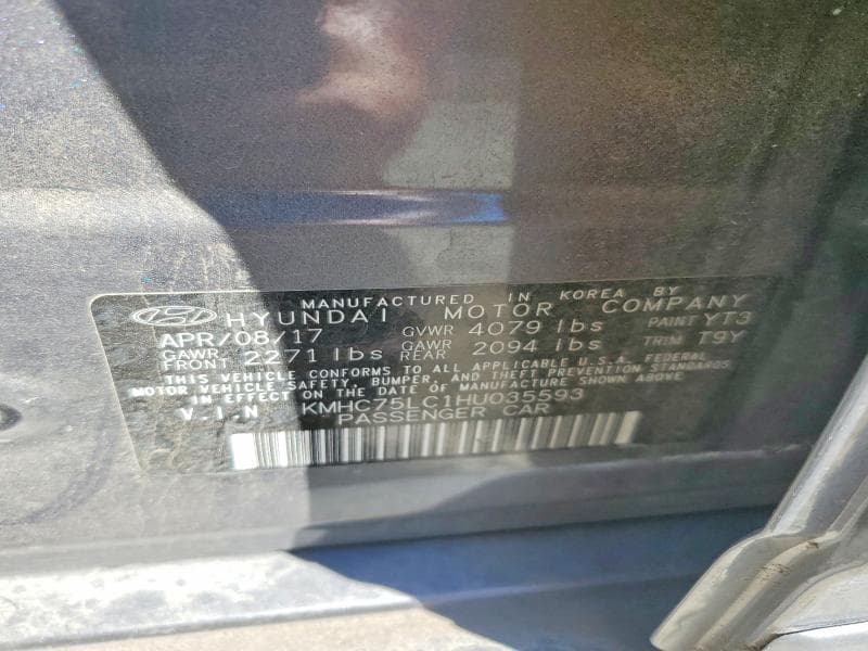 2017 HYUNDAI IONIQ SEL 12