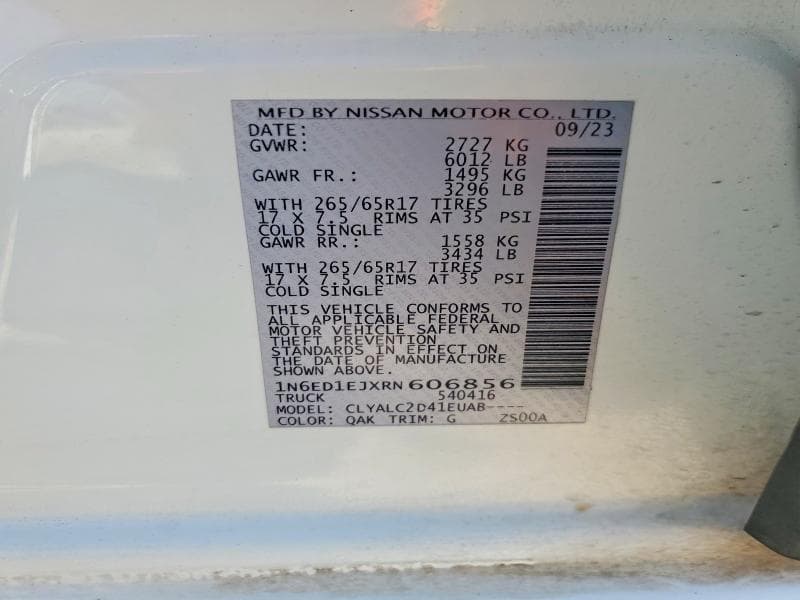 2024 NISSAN FRONTIER S 12