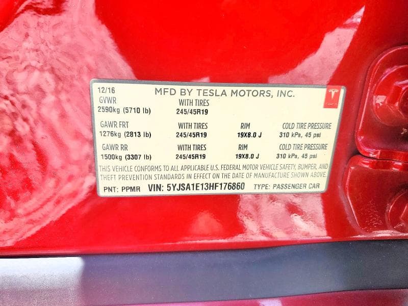 2017 TESLA MODEL S 12