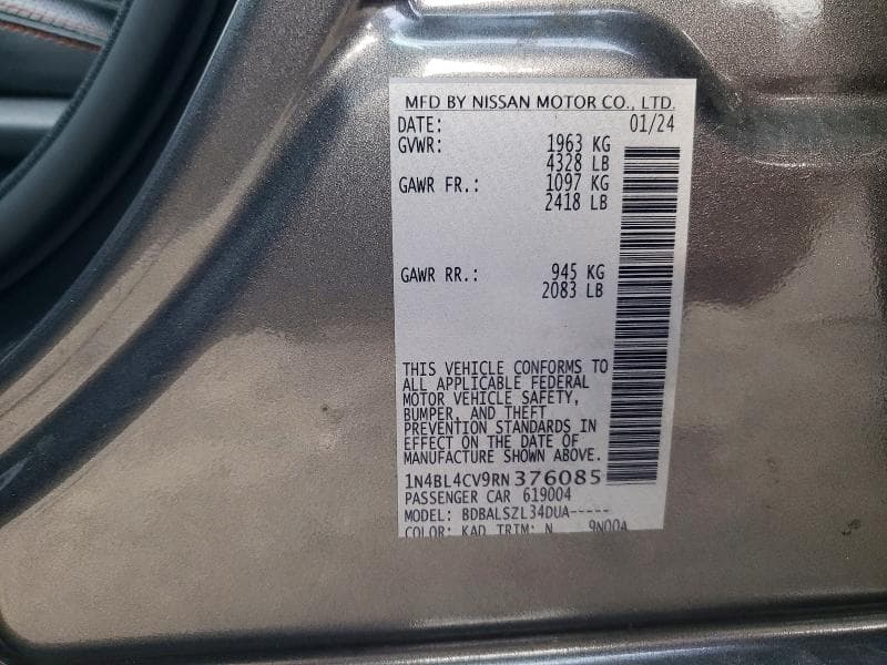 2024 NISSAN ALTIMA SR 12