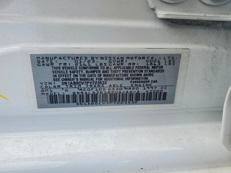 2023 NISSAN SENTRA SV 12