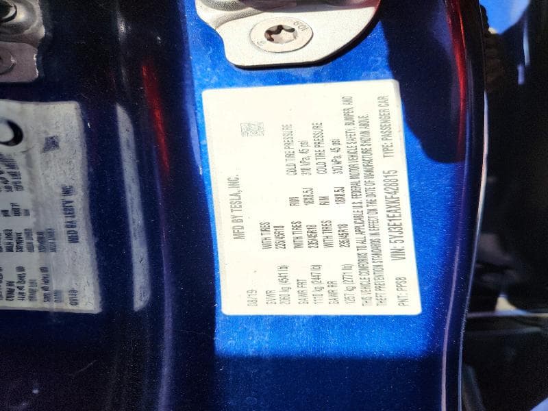 2019 TESLA MODEL 3 12
