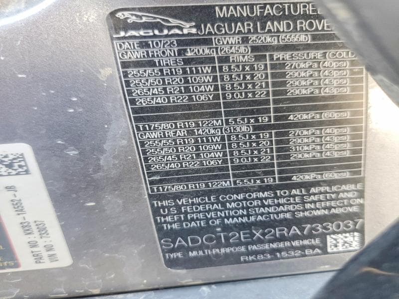 2024 JAGUAR F-PACE R-DYNAMIC S 13