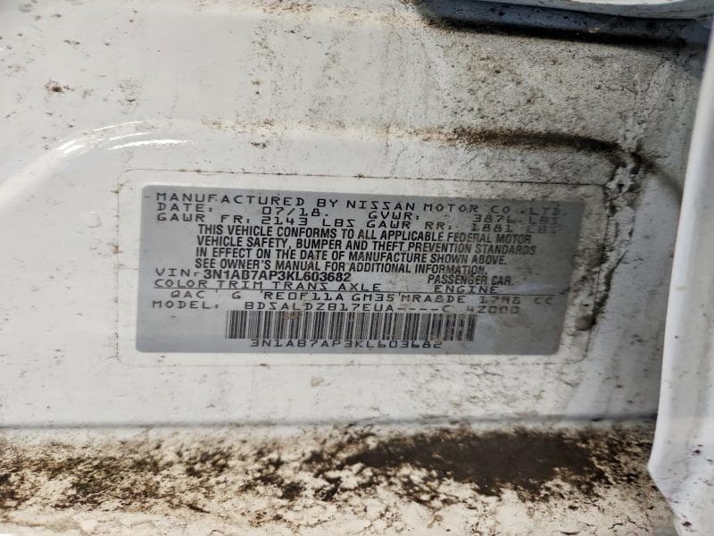 2019 NISSAN SENTRA S 13