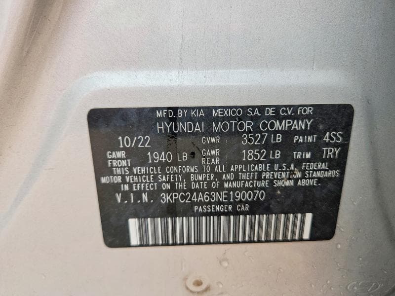 2022 HYUNDAI ACCENT SEL 12