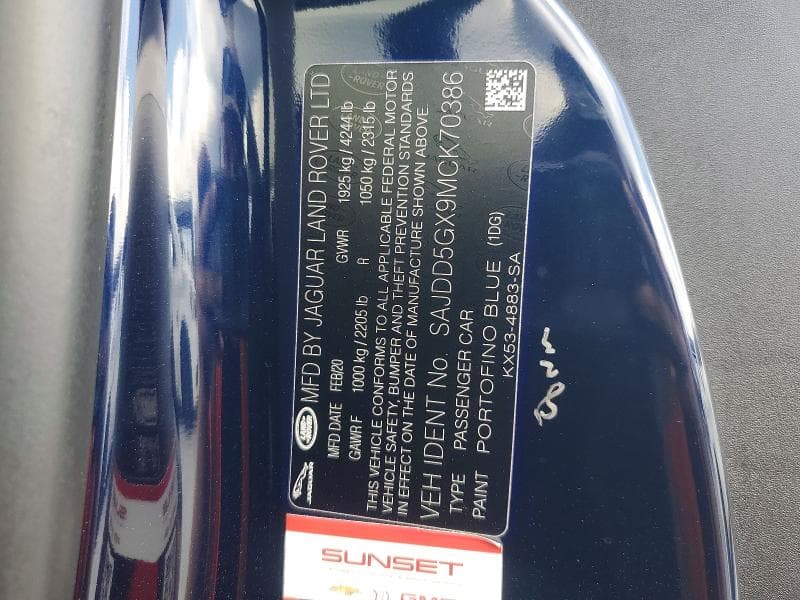 2021 JAGUAR F-TYPE 12