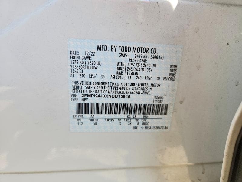 2022 FORD EDGE SEL 13