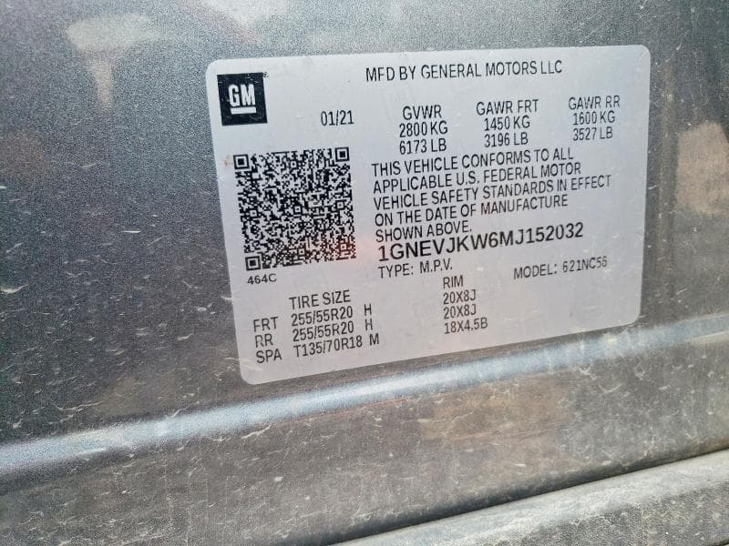 2021 CHEVROLET TRAVERSE RS 13