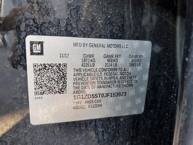 2018 CHEVROLET MALIBU LT 12