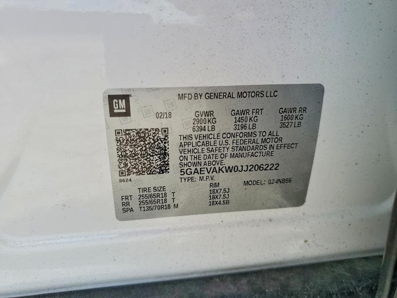 2018 BUICK ENCLAVE ESSENCE 12
