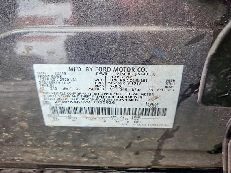 2019 FORD EDGE TITANIUM 13