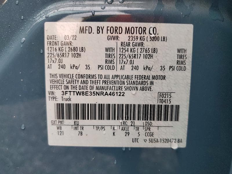 2022 FORD MAVERICK XL 12