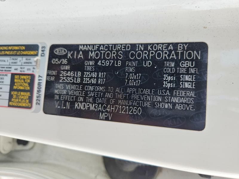 2017 KIA SPORTAGE LX 13