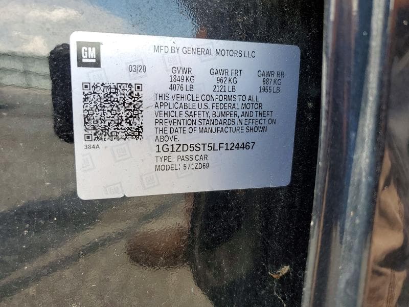 2020 CHEVROLET MALIBU LT 12