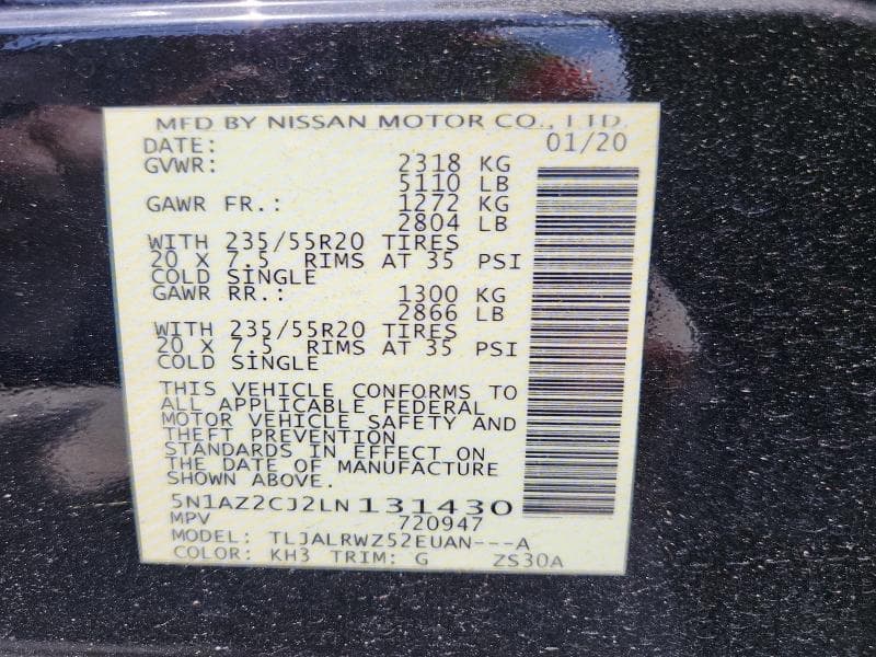 2020 NISSAN MURANO SL 13
