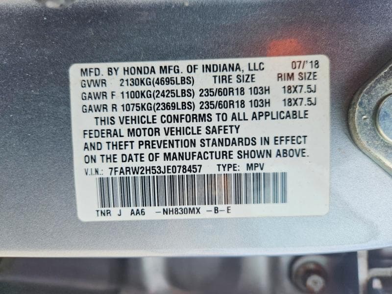 2018 HONDA CR-V EX 13