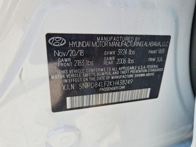 2019 HYUNDAI ELANTRA SEL 12