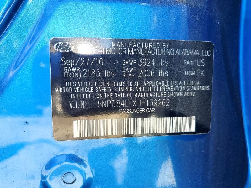 2017 HYUNDAI ELANTRA SE 13