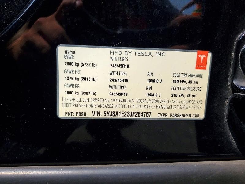 2018 TESLA MODEL S 12
