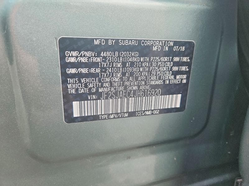 2018 SUBARU FORESTER 2.5I PREMIUM 13