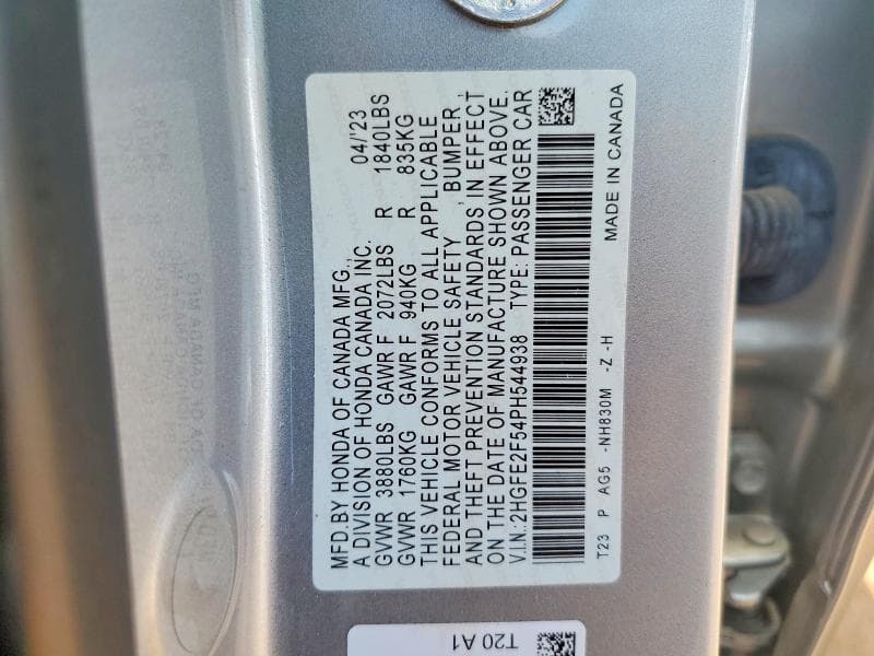 2023 HONDA CIVIC SPORT 13