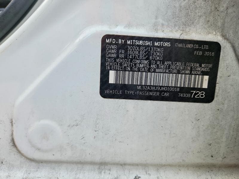2018 MITSUBISHI MIRAGE 12
