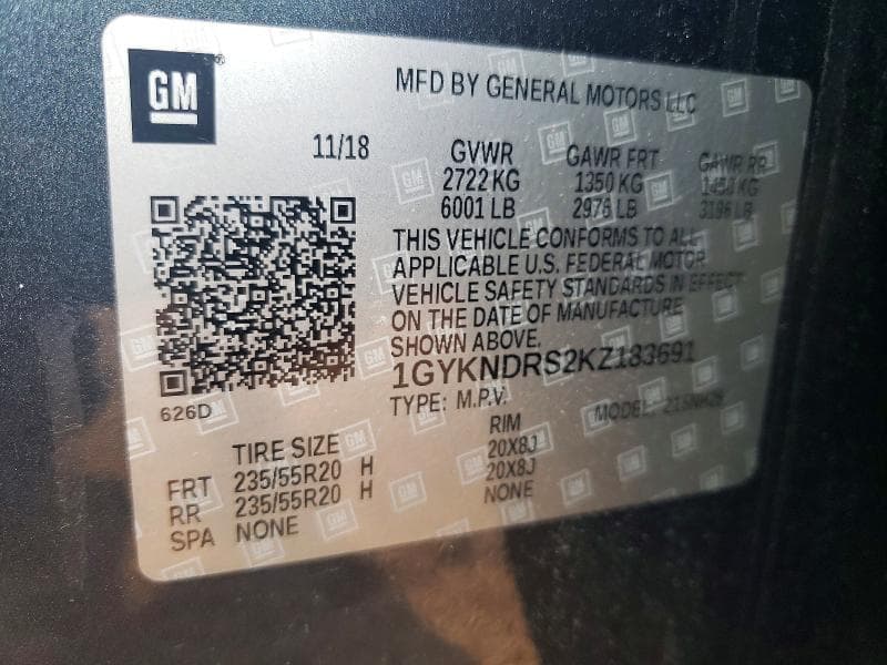 2019 CADILLAC XT5 LUXURY 12