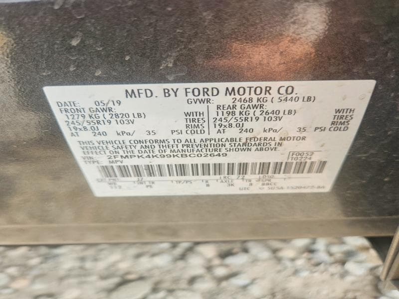 2019 FORD EDGE TITANIUM 13