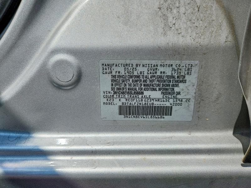 2025 NISSAN VERSA SV 12