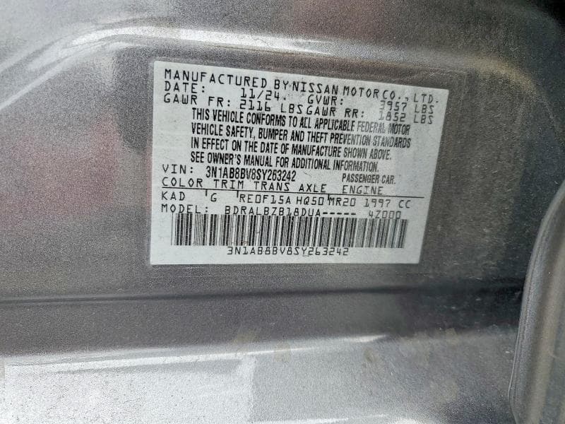 2025 NISSAN SENTRA S 12