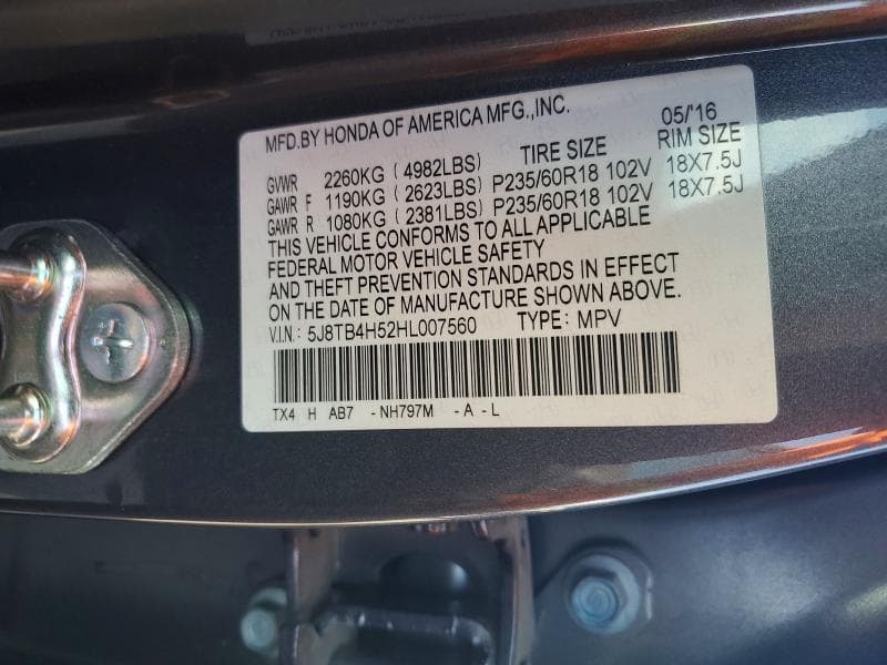 2017 ACURA RDX TECHNOLOGY 12