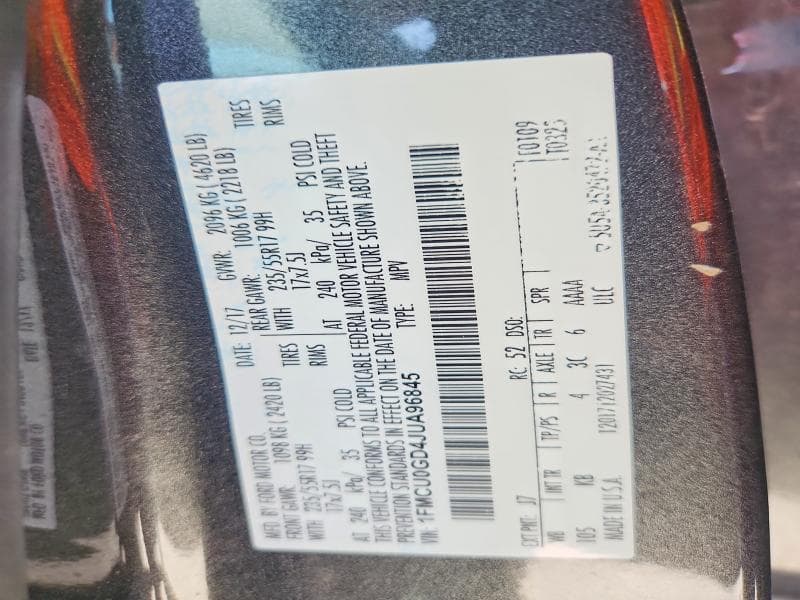 2018 FORD ESCAPE SE 14