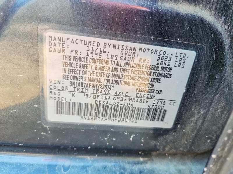 2017 NISSAN SENTRA SV 13