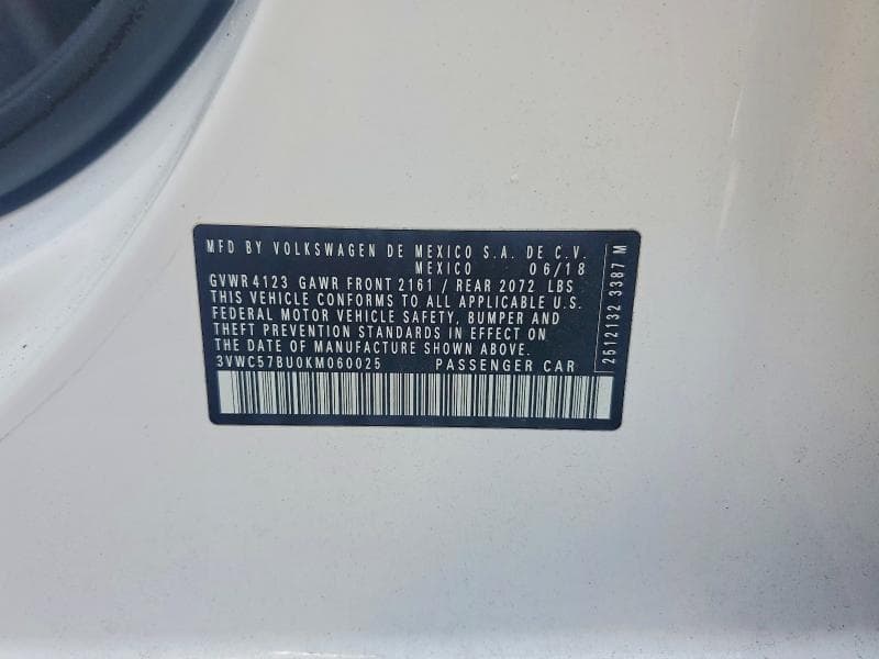 2019 VOLKSWAGEN JETTA S 12