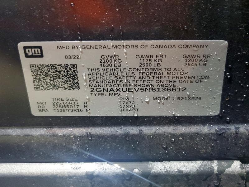 2022 CHEVROLET EQUINOX LT 13