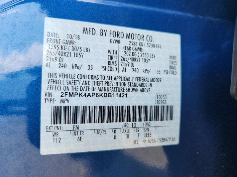 2019 FORD EDGE ST 14