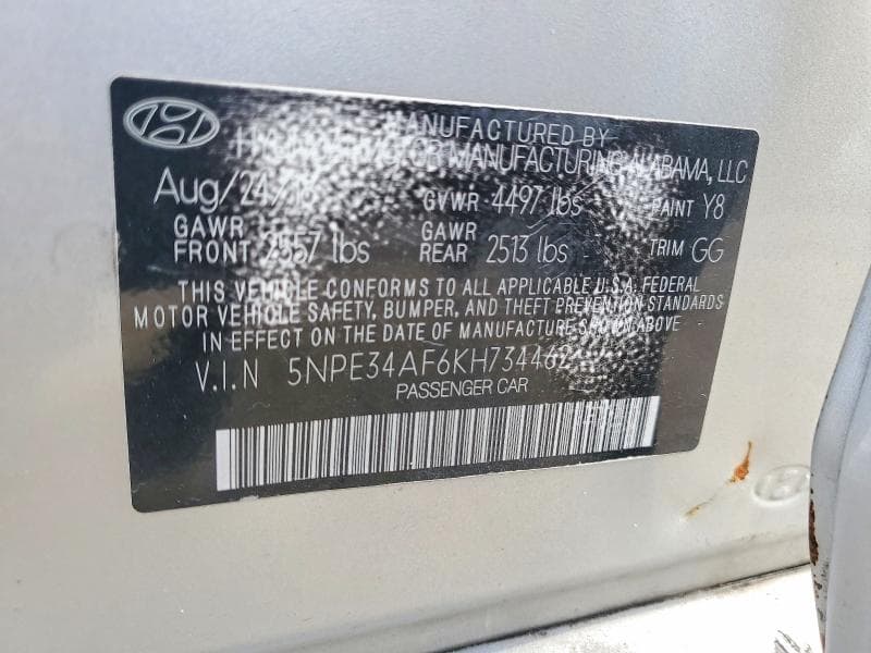 2019 HYUNDAI SONATA SEL 13