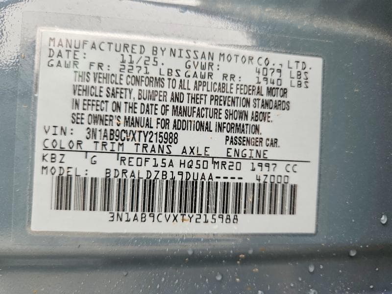 2026 NISSAN SENTRA SV 14