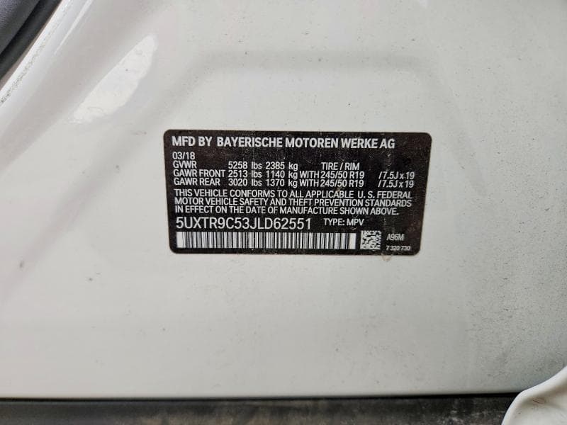 2018 BMW X3 XDRIVE30I 13