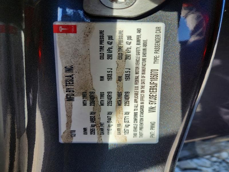 2018 TESLA MODEL 3 12