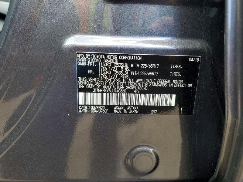 2018 TOYOTA RAV4 LE 12