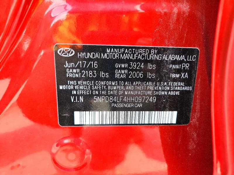 2017 HYUNDAI ELANTRA LIMITED 12